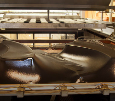 Material melting into place